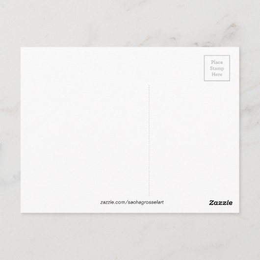 Waterverf oceaan briefkaart (Achterkant)