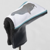 Waterverf Oceaan Dier Walrus Golfheadcover (3/4 voorkant)