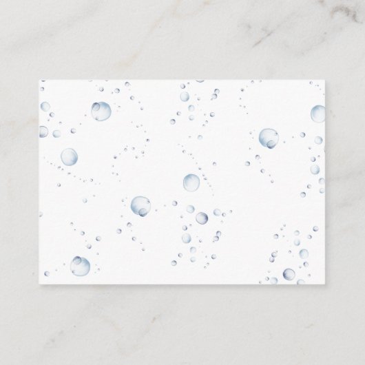 Waterverf oceaan dolfijn - luier loterij informatiekaartje (Achterkant)