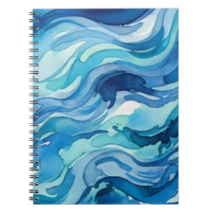 Waterverf Oceaan Golven Abstract Notitieboek