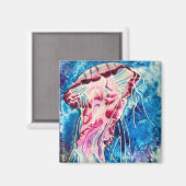 Waterverf oceaan magneet (Voorkant / Achterkant)