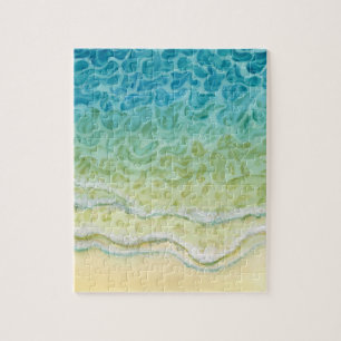 Waterverf Oceaan Strand Legpuzzel