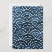 Waterverf oceaan | Uitnodiging van de partij Birth (Achterkant)