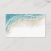 Waterverf Oceaan Zomer Strand Bruiloft Website Informatiekaartje (Achterkant)