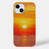 Waterverf oceaan zonsondergang zomer strand golven Case-Mate iPhone case (Achterkant)