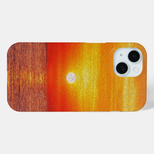 Waterverf oceaan zonsondergang zomer strand golven Case-Mate iPhone case (Achterkant (horizontaal))