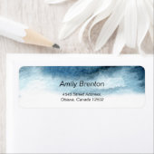 Waterverf oceaanblauw marien label (Insitu)