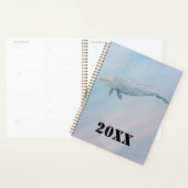 Waterverf oceaanblauwe vinvis planner (Display)