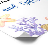 Waterverf oceaandieren - kaarten en geschenken poster (Hoek)