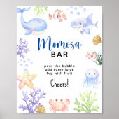 Waterverf oceaandieren - Momosa Bar Poster (Voorkant)