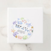 Waterverf oceaandieren - pop het! Wanneer ze poppe Bedankjes Labels (In situ)