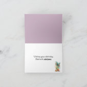 Waterverf Ocean Beach met Flowers Kaart (Binnen)