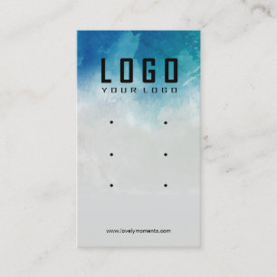 Waterverf Ocean Beach Zomer Oorbel Display Visitekaartje