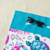 Waterverf Ocean Creatures Onder het Zee Strandlaken (In situ)