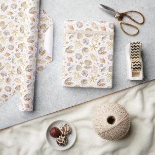 Waterverf Ocean Little Pearl Baby shower Cadeaupapier