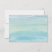 Waterverf Ocean RSVP / Bruiloft Reactie Kaarten (Achterkant)