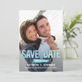 Waterverf Ocean Save De Datumkaarten Save The Date (Staand voorkant)