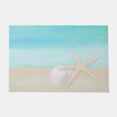 Waterverf Ocean Starfish and Sand Dollar Deurmat (Voorkant)