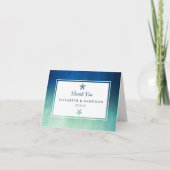 Waterverf Ocean Starfish Beach Weddenschap Bedankkaart (Voorkant)