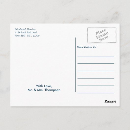 Waterverf Ocean Starfish Beach Weddenschap Briefkaart (Achterkant)