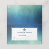 Waterverf Ocean Starfish Beach Wedding (Buitenkant ongevouwen)