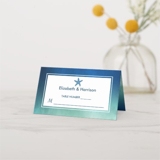 Waterverf Ocean Starfish Beach Wedding (Voorkant)