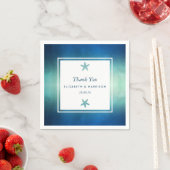 Waterverf Ocean Starfish Beach Wedding Servetten (Insitu)