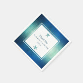 Waterverf Ocean Starfish Beach Wedding Servetten (Hoek)