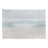 Waterverf Ocean Surf met inspirerende quote Kussensloop (Achterkant-Rechts)