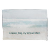 Waterverf Ocean Surf met inspirerende quote Kussensloop (Voorkant-Links)