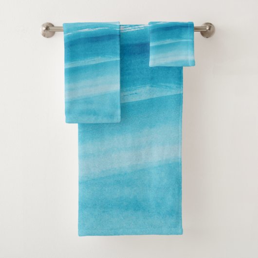 Waterverf Ocean Waves #1 Bad Handdoek (Insitu)