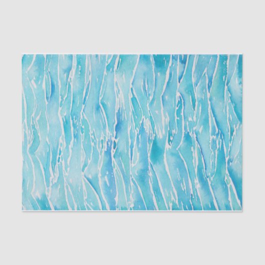 Waterverf Ocean Waves Art Print Tissue Paper Tissuepapier (Voorkant)