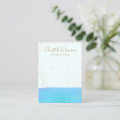 Waterverf Ocean Waves die Display Holder Bu Visitekaartje (Staand voorkant)