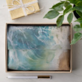 Waterverf Ocean Waves Strand Decoupage Tissuepapier (Geschenk)
