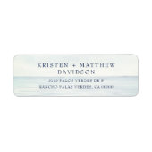 Waterverf Ocean Wedding Etiket (Voorkant)