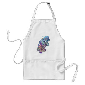 Waterverf octopus Apron Standaard Schort