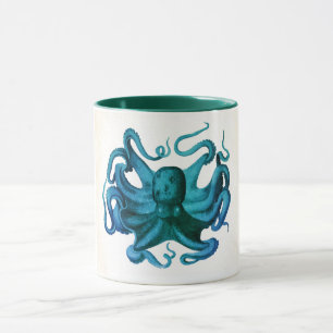 Waterverf Octopus Illustratie Mok