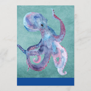 Waterverf Octopus Kaart
