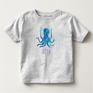 Waterverf Octopus Marine Kinder gepersonaliseerd Kinder Shirts