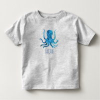 Waterverf Octopus Marine Kinder gepersonaliseerd