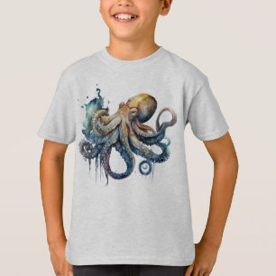Waterverf Octopus T-shirt