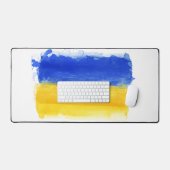 Waterverf Oekraïense vlag Bureaumat (Keyboard & Muis)