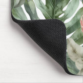 Waterverf Oerwoud Floral Peach Green Gold Splash Muismat (Hoek)