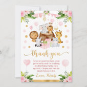 Waterverf Oerwoud Safari Bedankkaart (Voorkant)