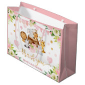 Waterverf Oerwoud Safari Floral Birthday Groot Cadeauzakje (Voorkant Gekanteld)