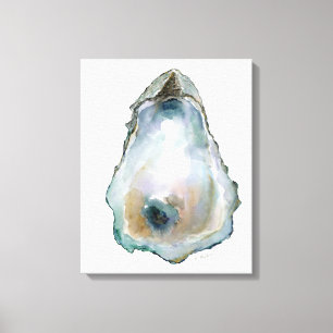 Waterverf Oester  Canvas Afdruk