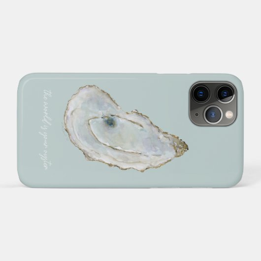 Waterverf-oester Case-Mate iPhone Case (Achterkant (horizontaal))