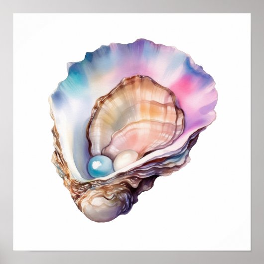 Waterverf Oester Poster (Voorkant)