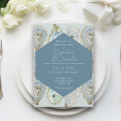 Waterverf oesters bruiloft kaart