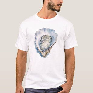 Waterverf Oesterschelp T-shirt
